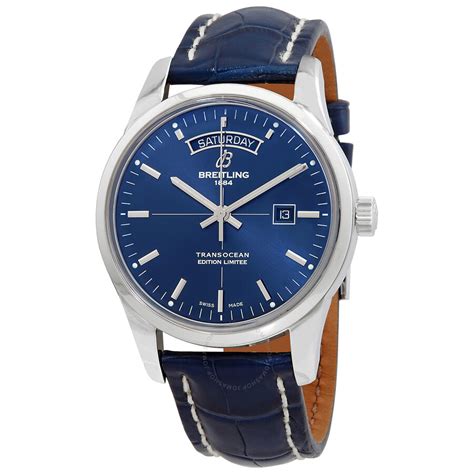 breitling day & date|breitling transocean day date blue.